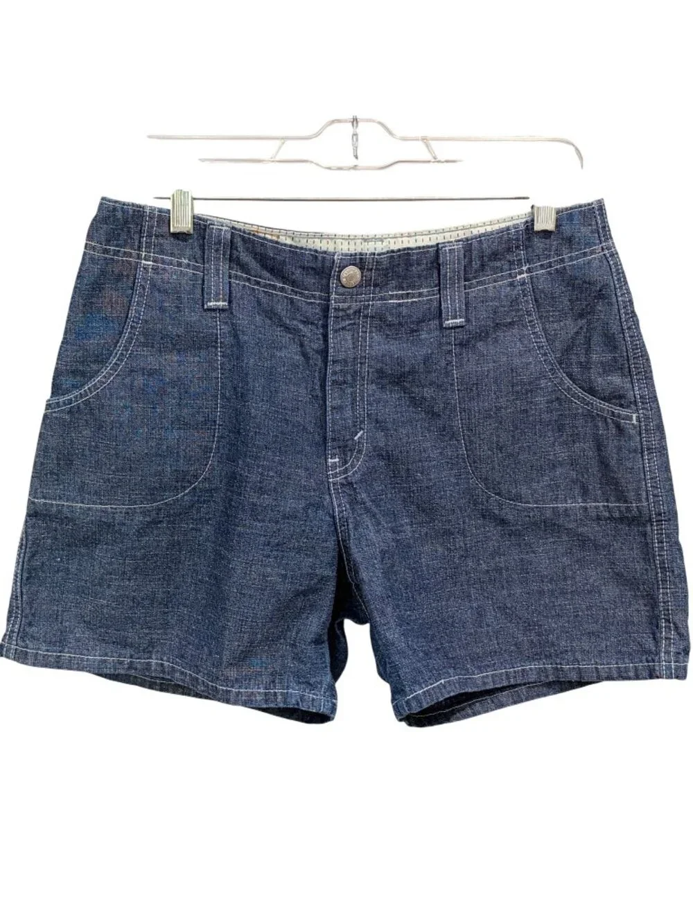 Levis Denim Jean Shorts Womens Size 10 Blue Cotton High Waist Flat Front Casual